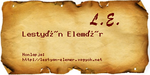 Lestyán Elemér névjegykártya