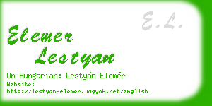 elemer lestyan business card